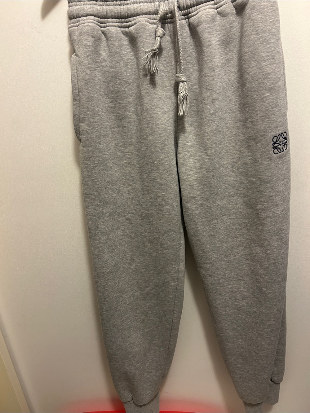 Loewe Light Grey Logo Drawstring Joggers